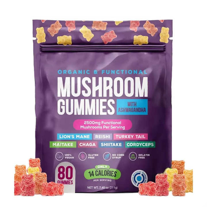 Organic Nootropic Brain Mushroom Extract Gummies