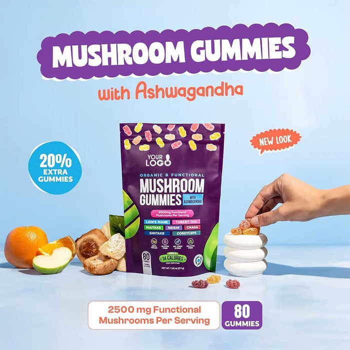 Organic Nootropic Brain Mushroom Extract Gummies