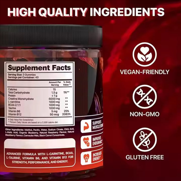 5000mg Creatine Monohydrate Gummy Sports Nutrition